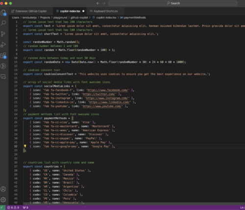 Example 2: Creating Various Dummy Data for Common Project Scenarios 